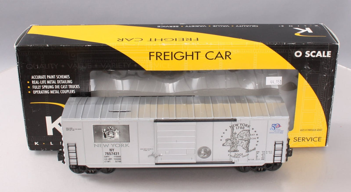 K-Line K765-7431 O Gauge New York Quarter Boxcar LN/Box