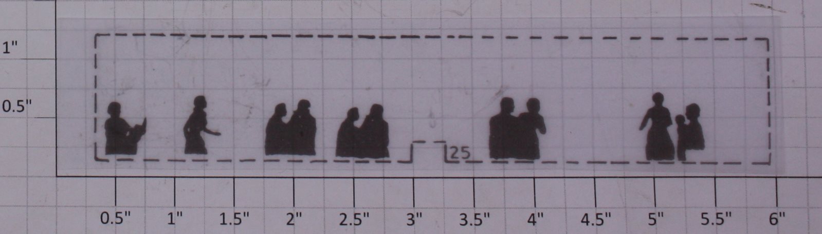 Lionel 2625-25 Madison Car Silhouette Window Strip #25