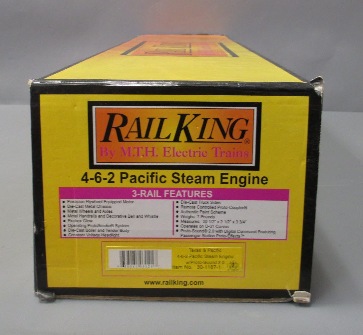 MTH 30-1187-1 Texas & Pacific 4-6-2 Pacific Steam Locomotive & Tender w/PS2 #720 LN/Box