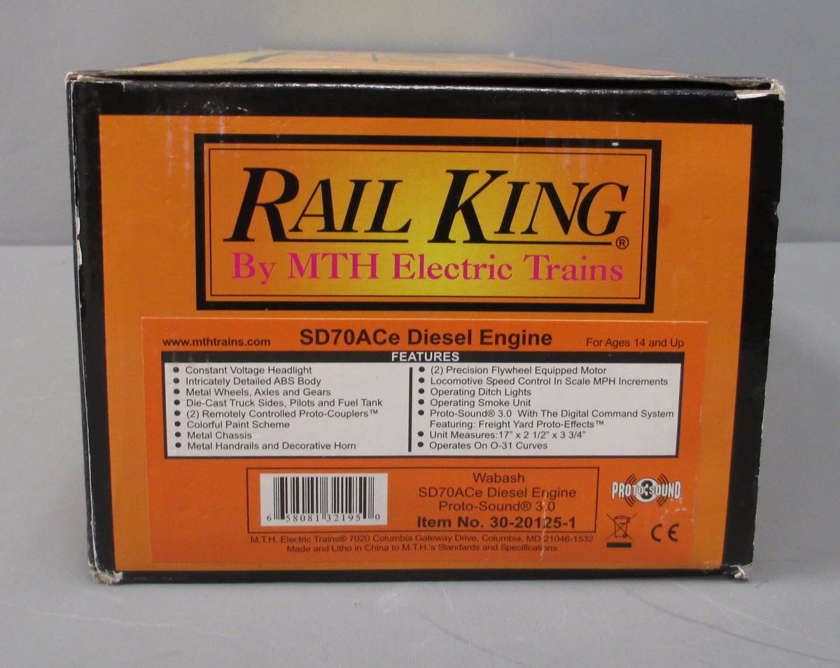 MTH 30-20125-1 Wabash SD70ACe Diesel Engine PS3.0 #1070