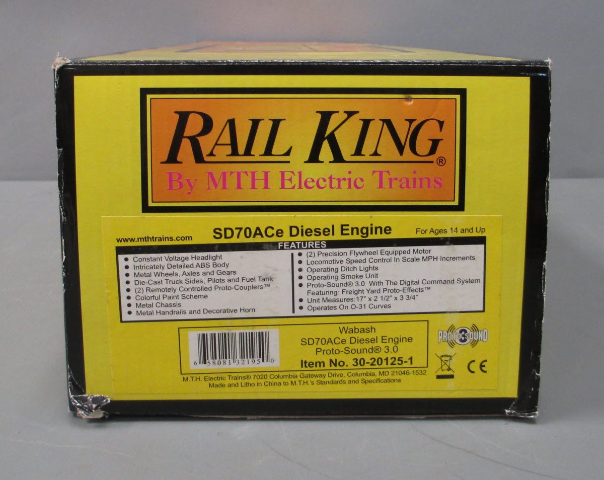 MTH 30-20125-1 Wabash SD70ACe Diesel Engine PS3.0 #1070