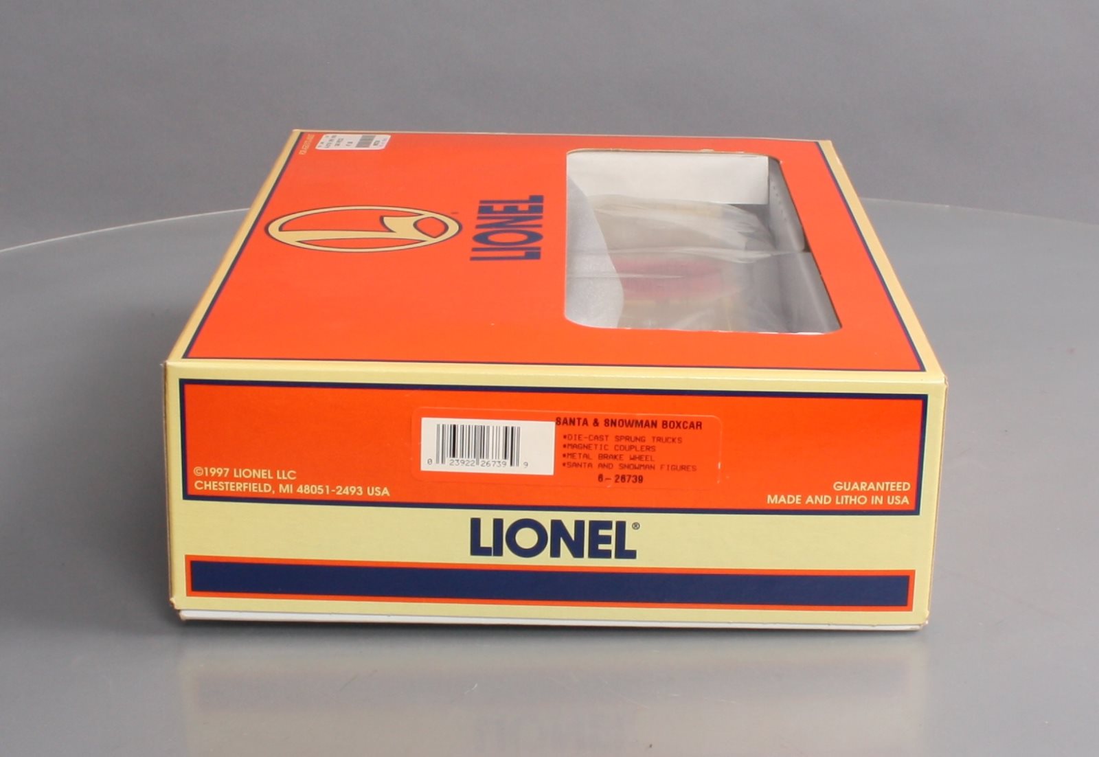 Lionel 6-26739 O Gauge Santa and Snowman Operating Boxcar LN/Box