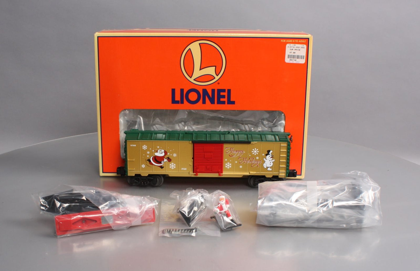 Lionel 6-26739 O Gauge Santa and Snowman Operating Boxcar LN/Box