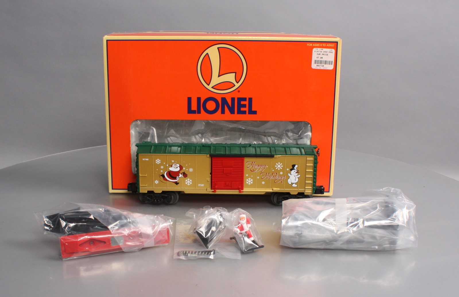 Lionel 6-26739 O Gauge Santa and Snowman Operating Boxcar LN/Box