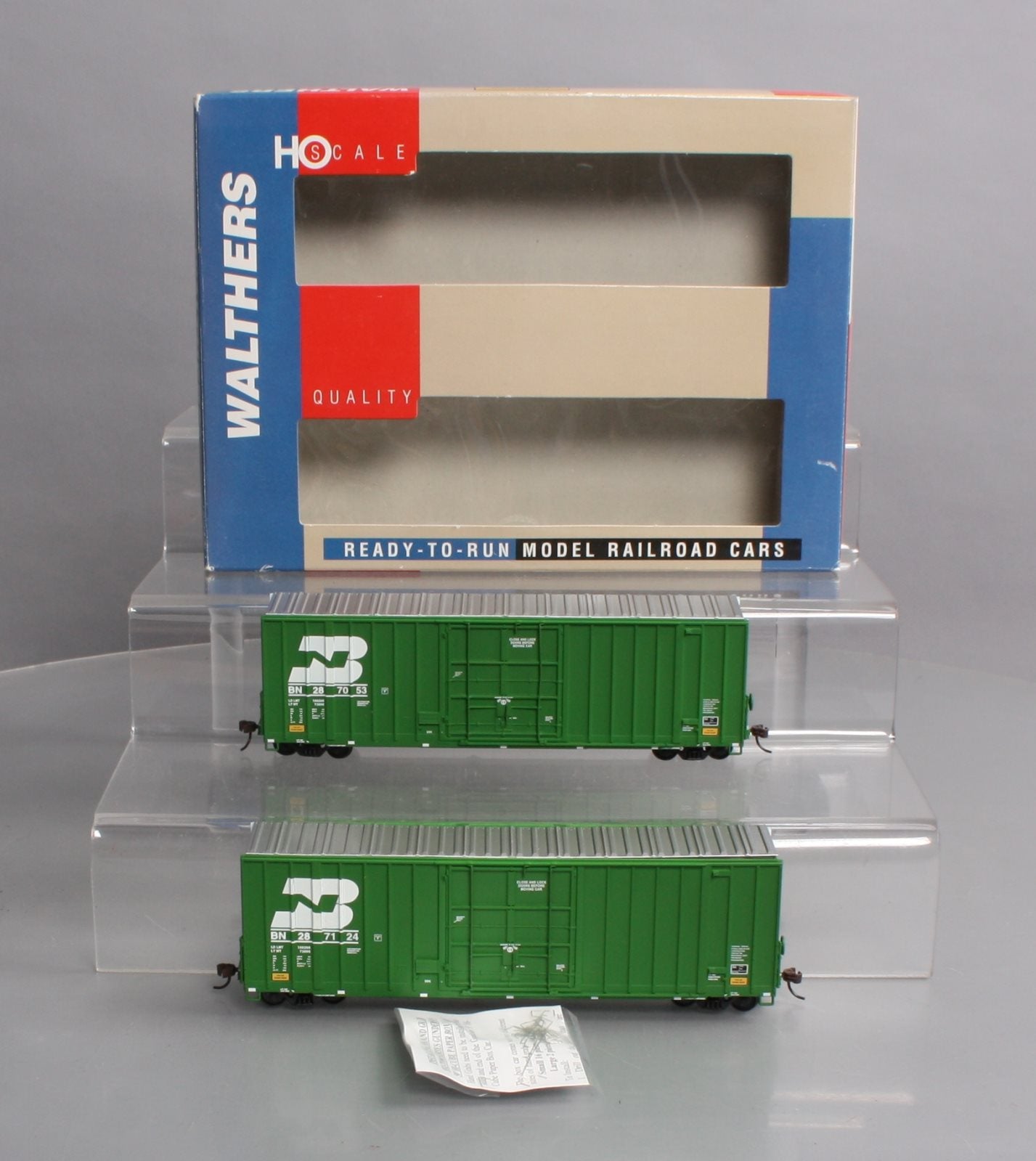 Walthers 932-27101 HO Scale Gunderson Paper Box Car (Pack of 2) LN/Box
