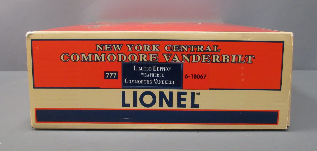 Lionel 6-18067 O Gauge Weathered NYC Commodore Vanderbilt Engine & Tender MT/Box