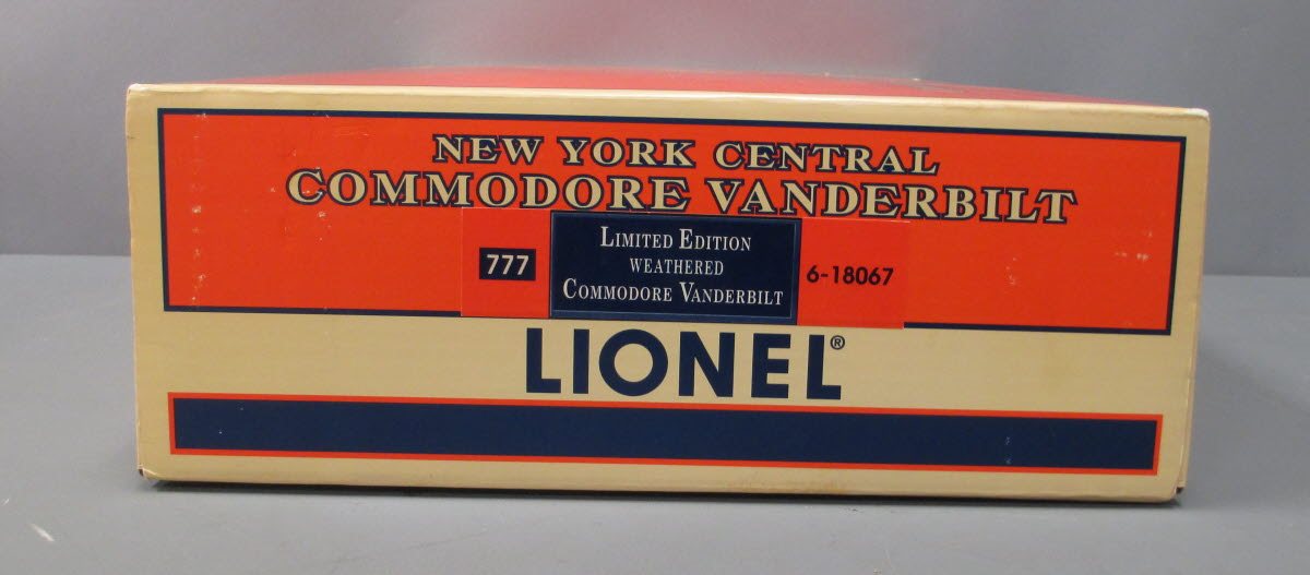Lionel 6-18067 O Gauge Weathered NYC Commodore Vanderbilt Engine & Tender MT/Box