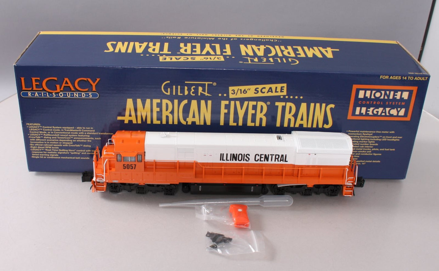 American Flyer 6-42514 S Scale Illinois Central U33C Diesel Locomotive #5057 EX/Box