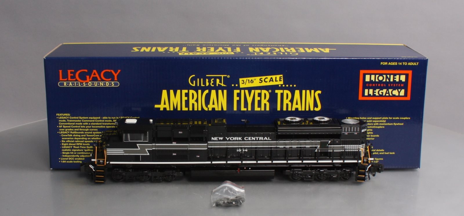 American Flyer 6-42528 S NYC NS Heritage Non-Powered SD70Ace Diesel Loco #1834 LN/Box