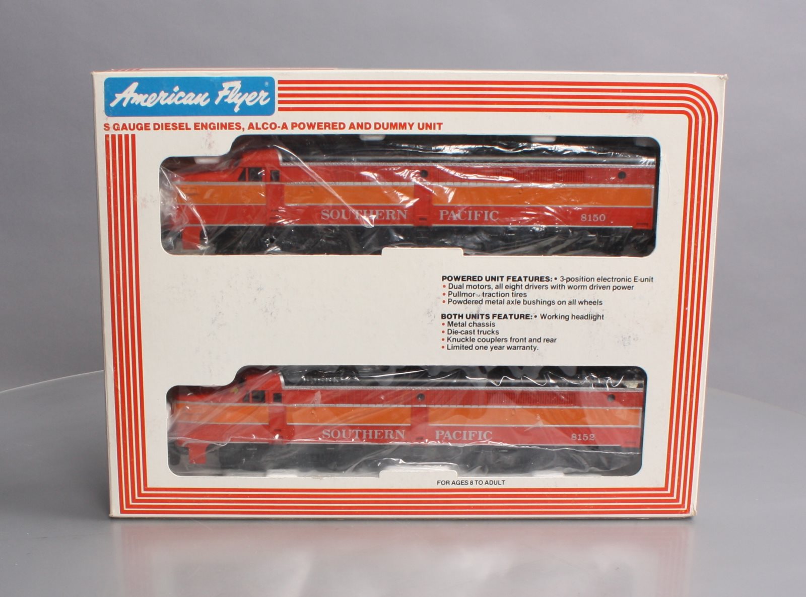 American Flyer 4-8150 S Gauge SP Daylight PA-1 AA Diesel Locomotive Set LN/Box
