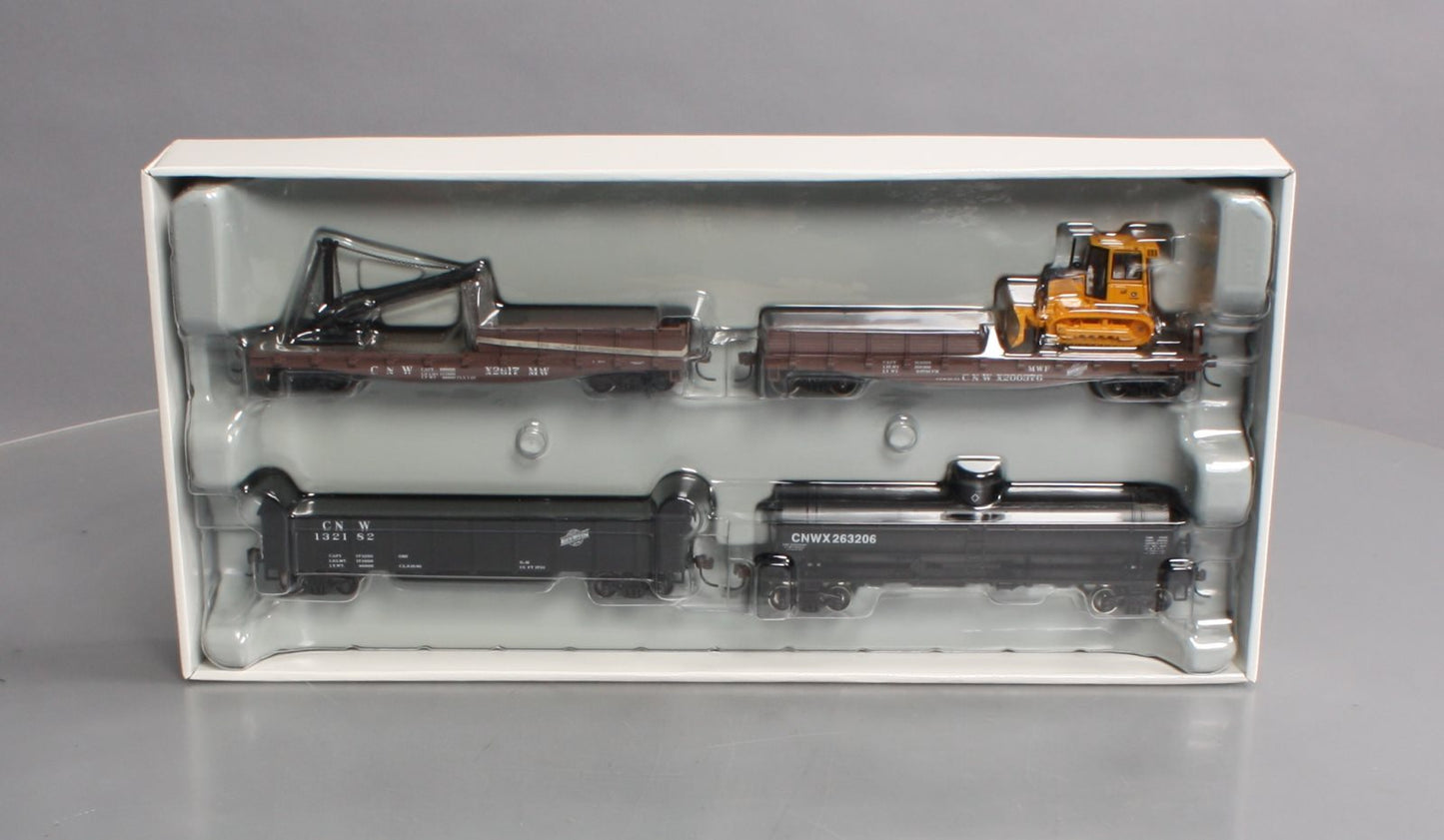 Athearn 92153 HO Chicago & North Western Work Train (Set of 4) LN/Box
