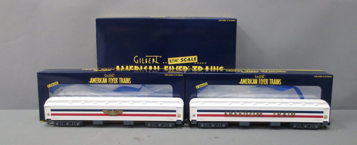 American Flyer 6-49922 S Scale Freedom Train Heavyweight Car Set NIB