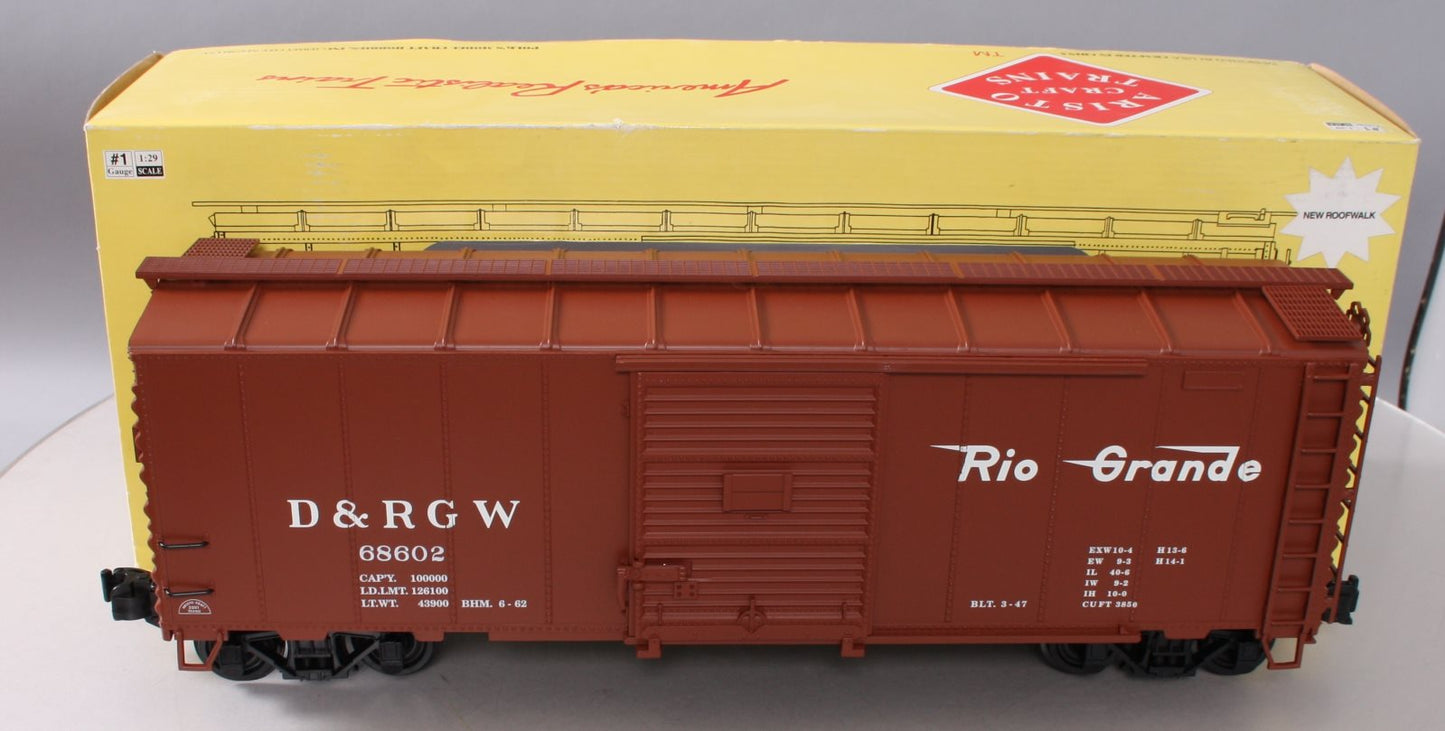 Aristo-Craft 46062-C G Scale Denver & Rio Grande Western Boxcar #68602 LN/Box
