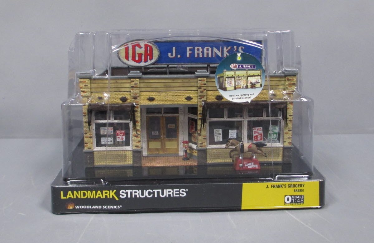 Woodland Scenics BR5851 O Scale Built-&-Ready J. Frank's Grocery Building EX/Box
