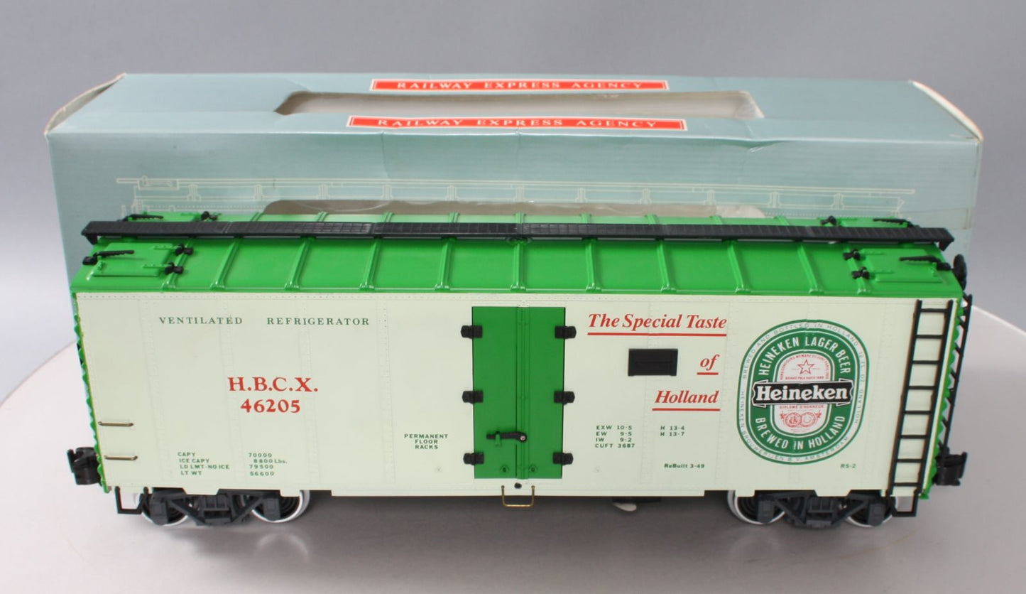 Aristo-Craft 46205 G Scale HBCX Heineken Beer Reefer Car LN/Box