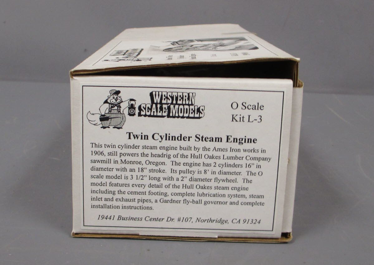 Western Scale Models L-3 O Scale Ames Twin Cylinder Steam Engine Kit