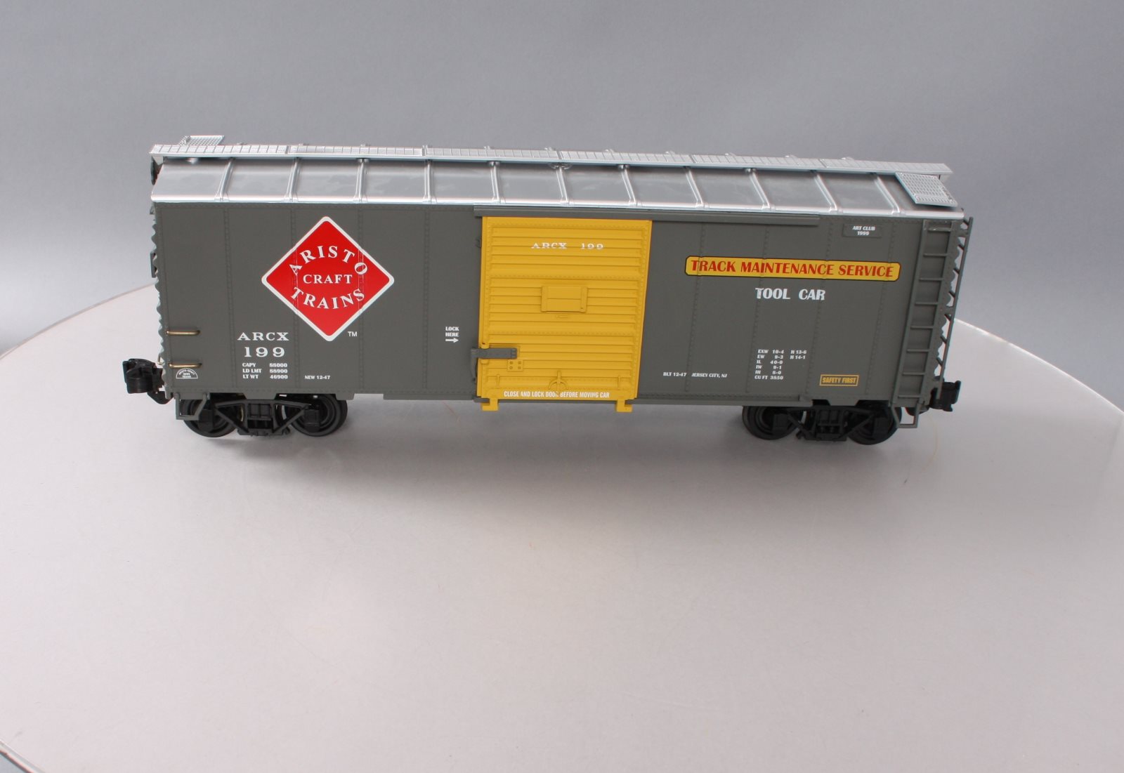 Aristo-Craft 46099 Aristo-Craft Track Maintenance Boxcar w/Plastic Wheels NIB