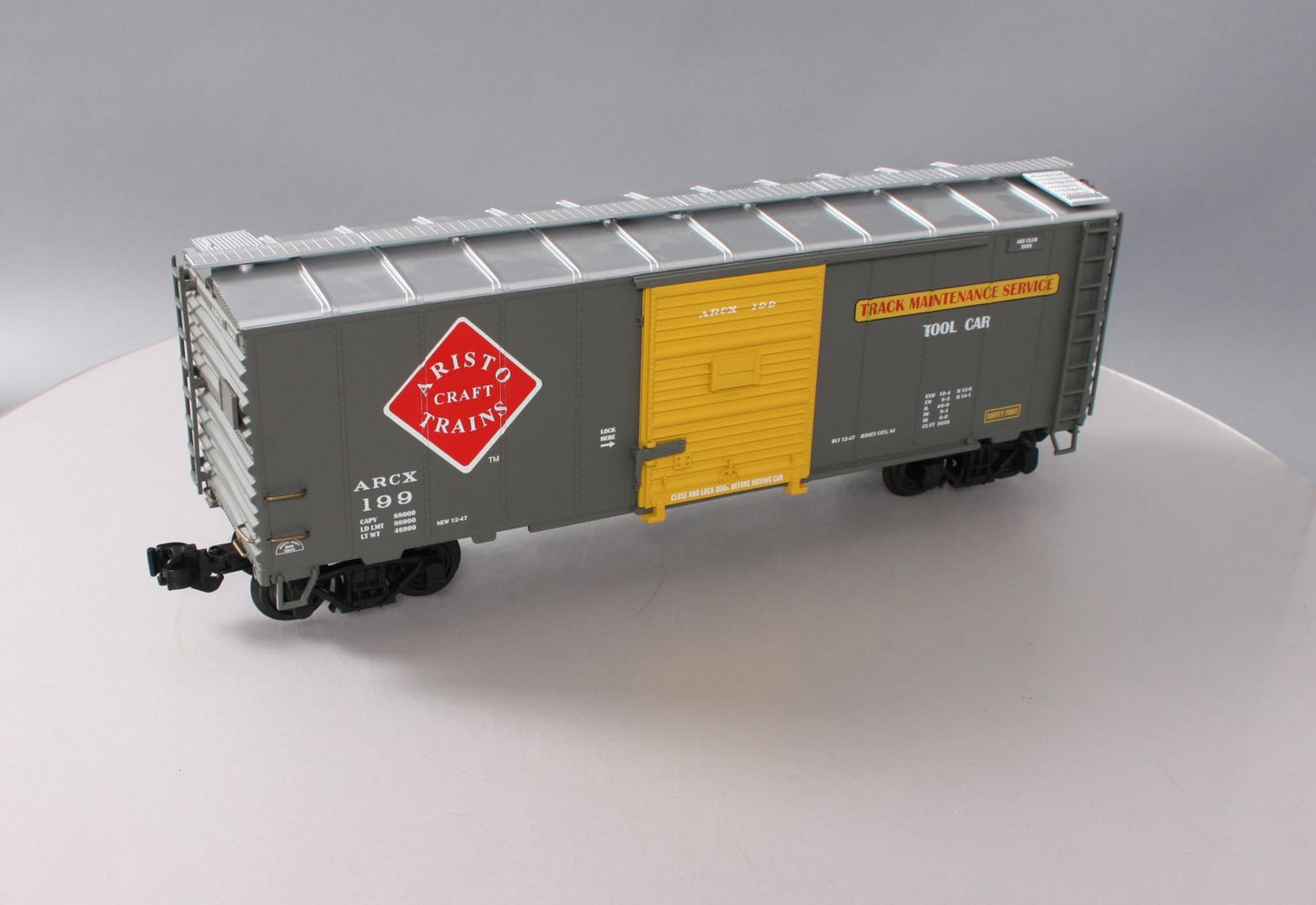 Aristo-Craft 46099 Aristo-Craft Track Maintenance Boxcar w/Plastic Wheels NIB