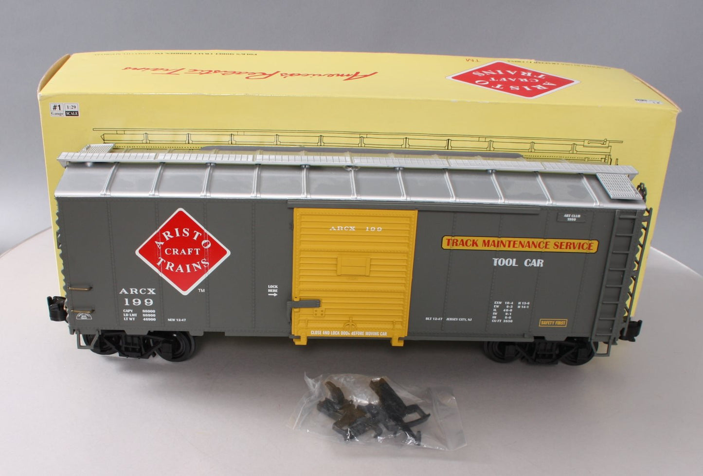 Aristo-Craft 46099 Aristo-Craft Track Maintenance Boxcar w/Plastic Wheels NIB