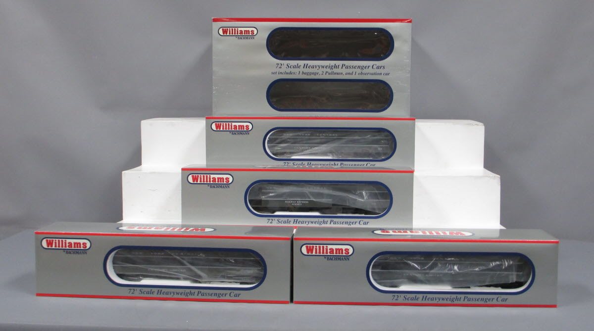 Williams 43358 New York Central 72 Ft. Heavyweight Passenger Car (Pack of 4) NIB