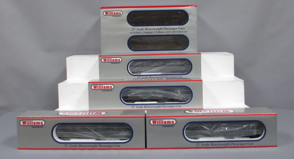 Williams 43358 New York Central 72 Ft. Heavyweight Passenger Car (Pack of 4) NIB