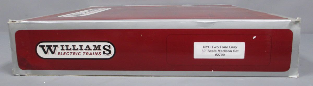 Williams 2700 O Gauge New York Central 80ft. 5-Car Madison Passenger Set 3-Rail LN/Box