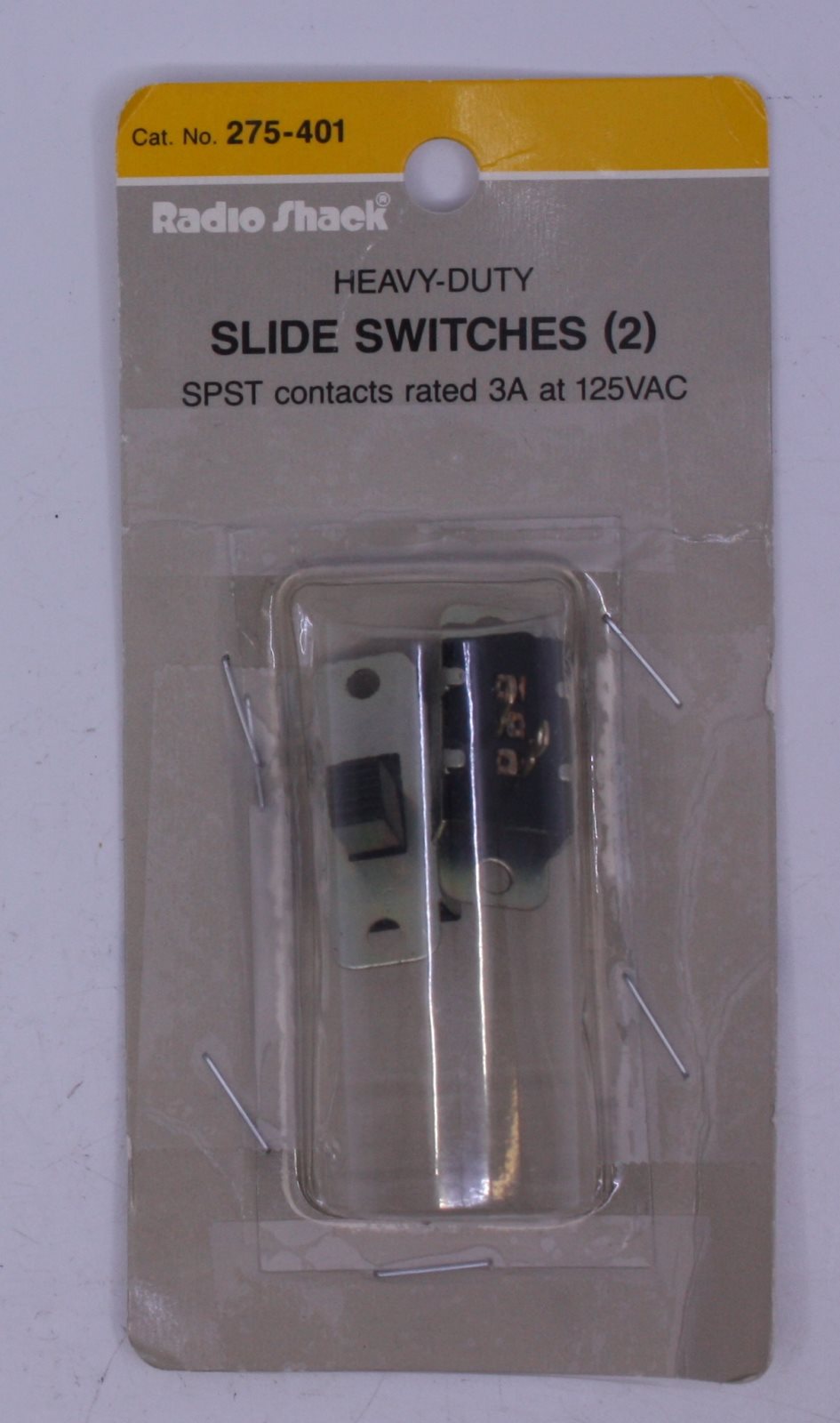 Radio Shack 275-401 Black SPST Heavy-Duty Slide Switches (Pack of 2)