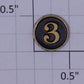 Delton 10016-29-03 2-8-0 C-16 #3 Brass Number Plate
