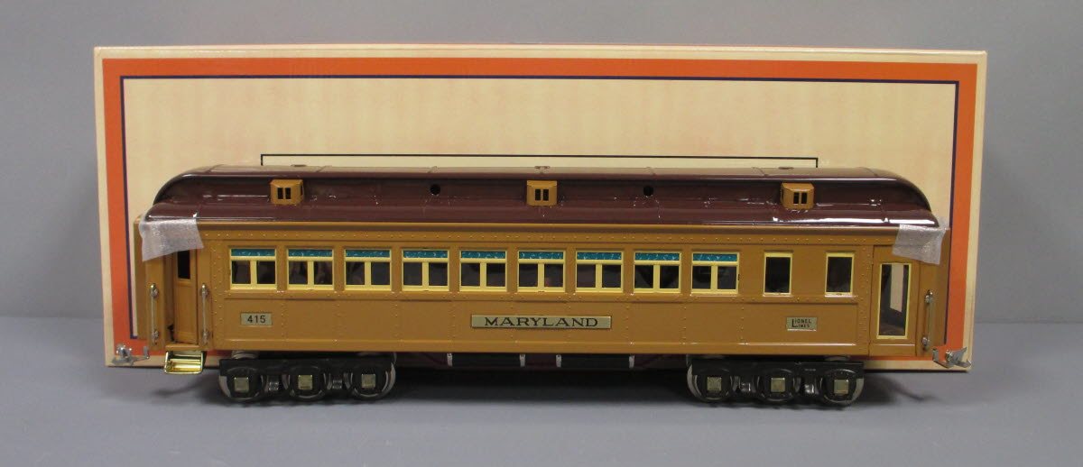 MTH 11-40030 Standard Gauge Maryland Two-Tone Brown Solarium State Car LN/Box