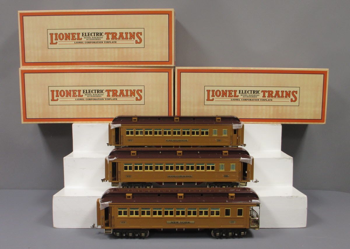MTH 11-40027 St. Gauge Two-Tone Brown State Passenger 3 Car Set MT/Box
