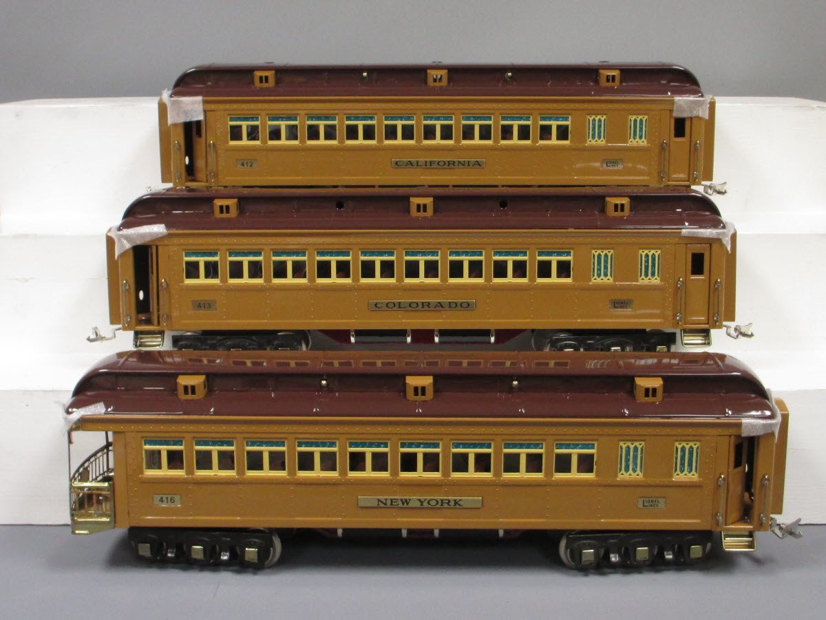 MTH 11-40027 St. Gauge Two-Tone Brown State Passenger 3 Car Set MT/Box