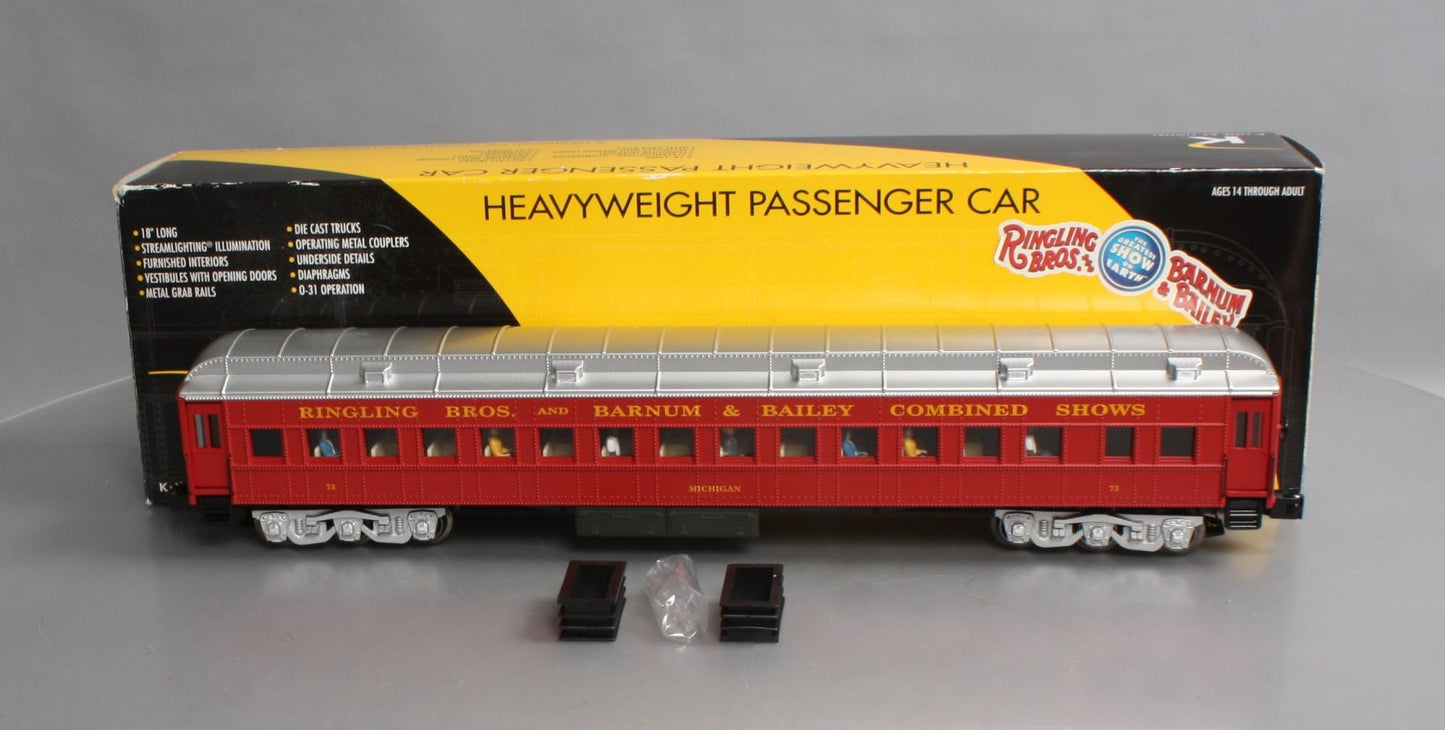 K-Line 6-21689 O Ringling Bros "Michigan" 18" Heavyweight Coach Car #73 LN/Box