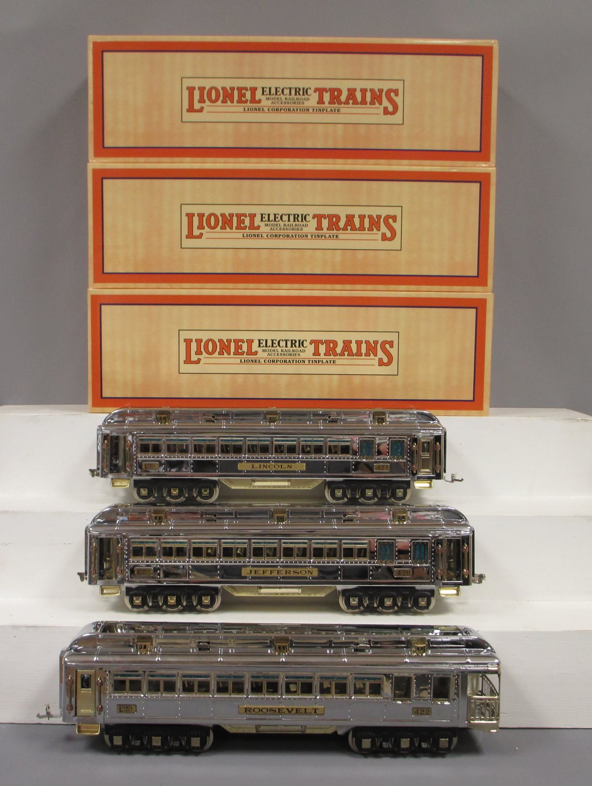 MTH 11-40065 Standard Gauge Lionel Corporation Tinplate 3-Car Presidential Set LN/Box