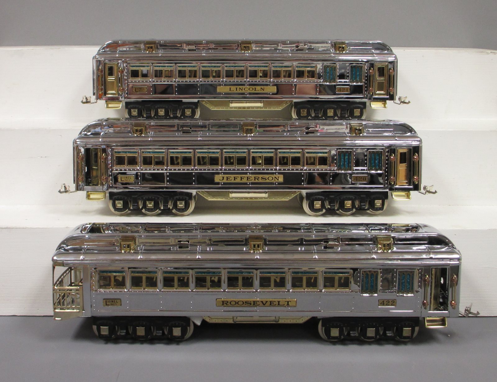 MTH 11-40065 Standard Gauge Lionel Corporation Tinplate 3-Car Presidential Set LN/Box