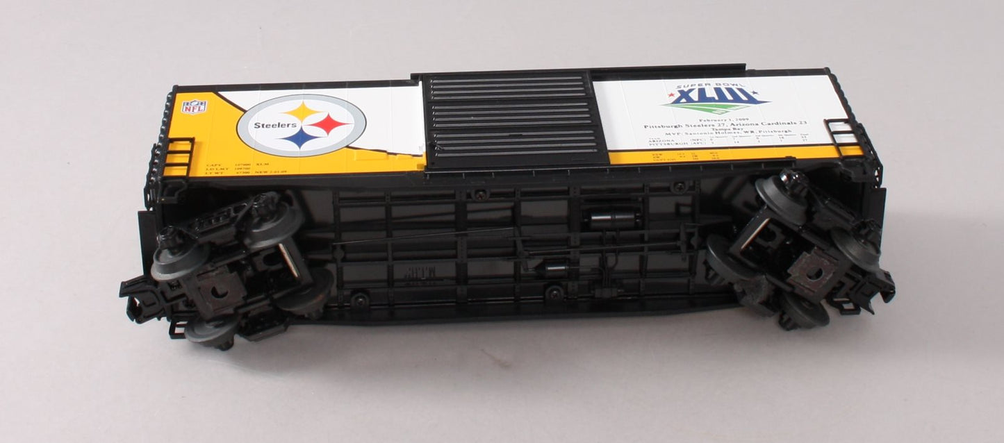 MTH 30-74560 "O" Gauge Pittsburgh Steelers 40'High Cube Boxcar LN/Box
