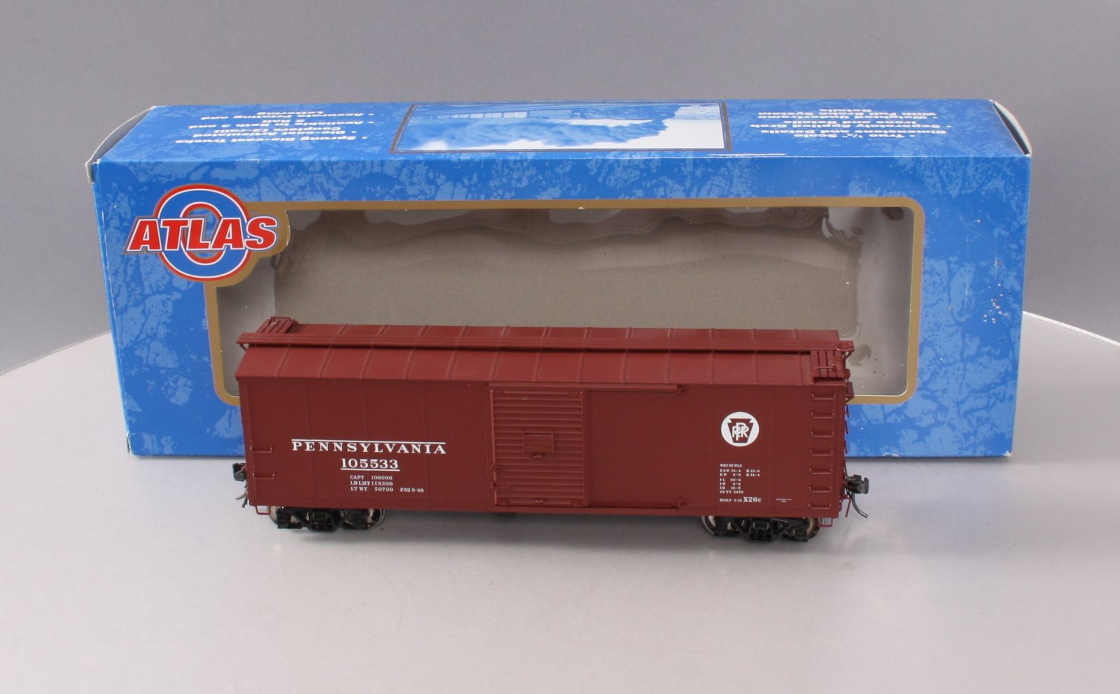 Atlas 7484-3 O Scale Pennsylvania Steel Re-Built USRA Box Car #105533 (2 Rail) LN/Box