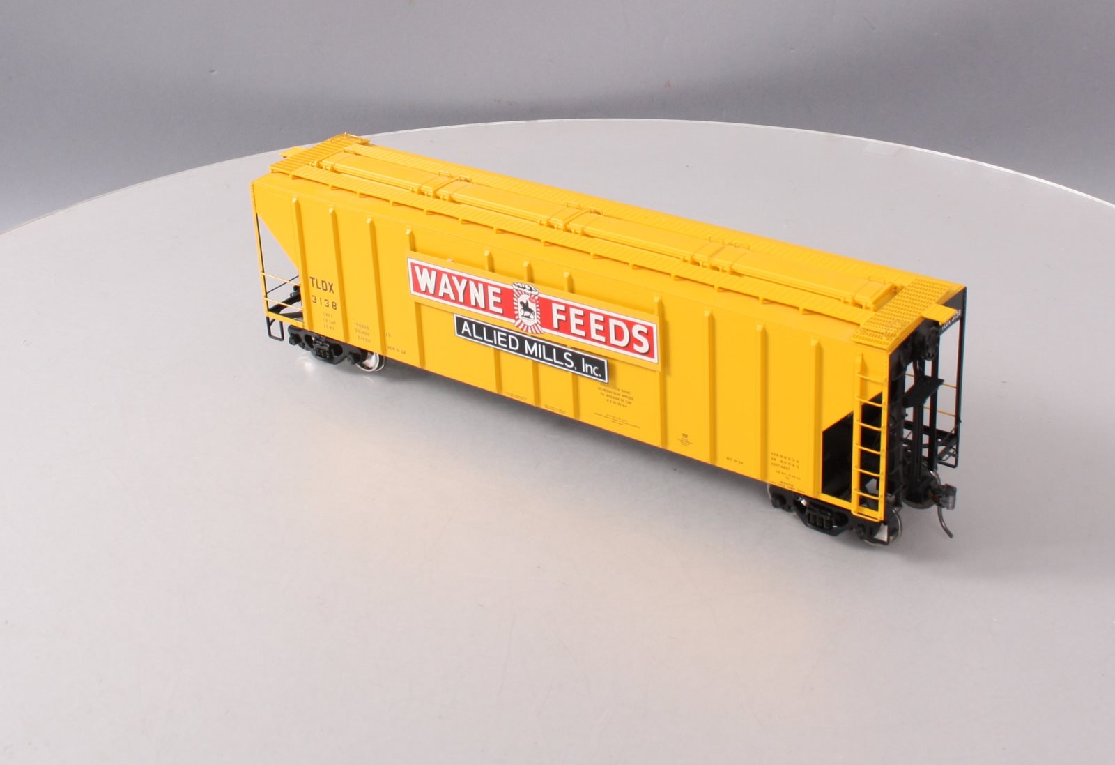 Atlas 7381-3 O Scale Wayne Feeds Low Side Covered Hopper #3138 (2-Rail) LN/Box