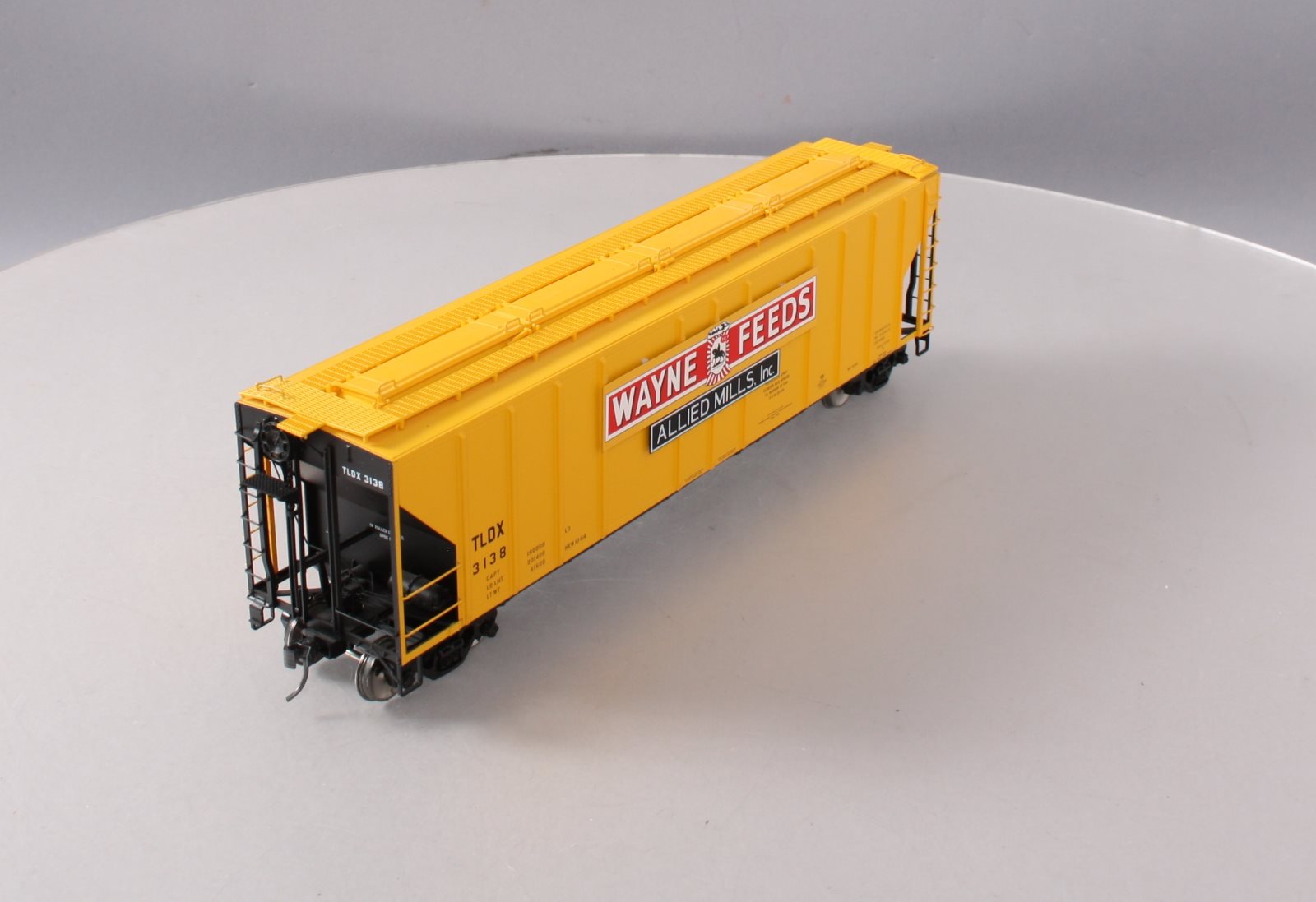 Atlas 7381-3 O Scale Wayne Feeds Low Side Covered Hopper #3138 (2-Rail) LN/Box