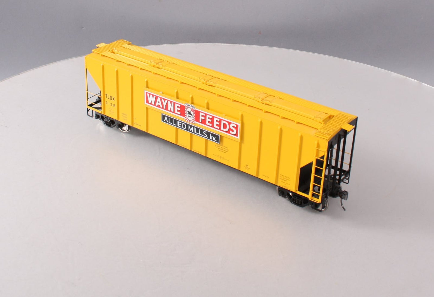 Atlas 7381-3 O Scale Wayne Feeds Low Side Covered Hopper #3138 (2-Rail) LN/Box