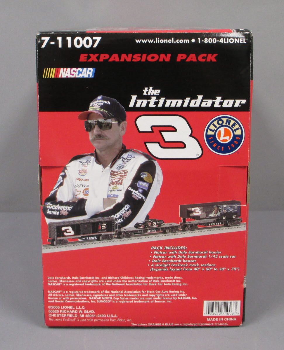 Lionel 7-11007 O Gauge Dale Earnhardt Sr. "The Intimidator" Expansion Pack MT/Box
