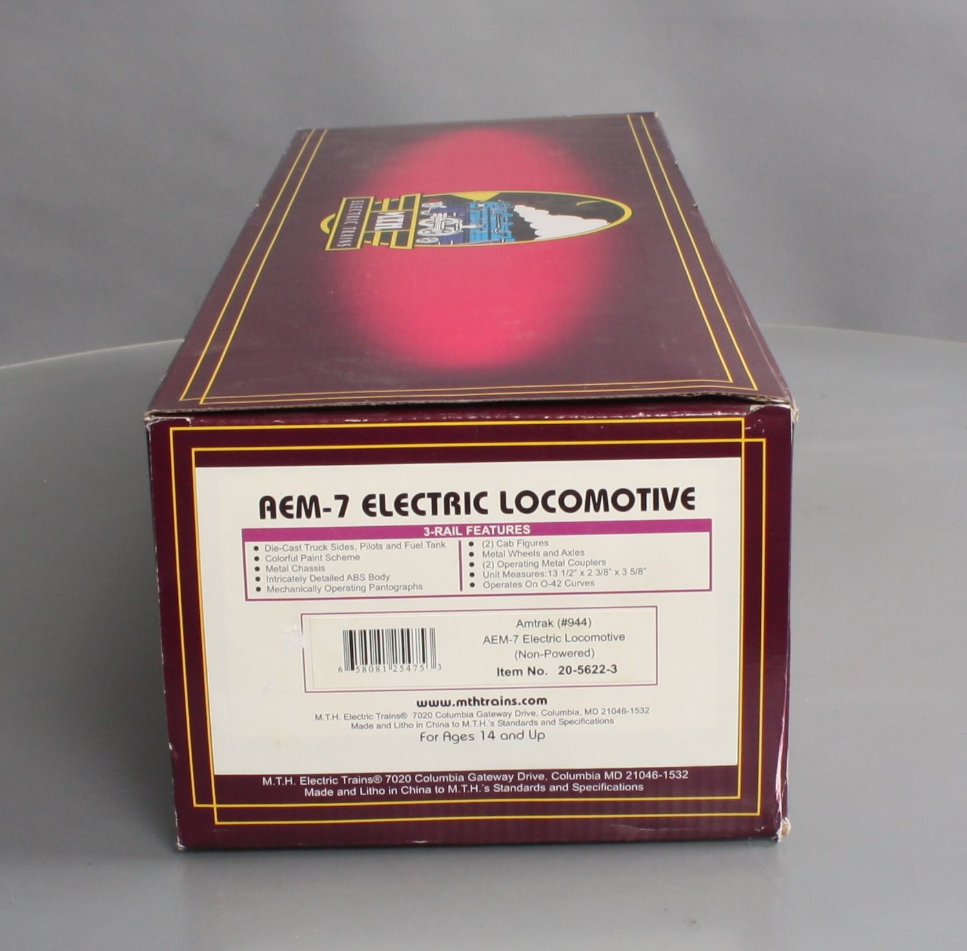 MTH 20-5622-3 Amtrak AEM-7 Non-Powered Electric Locomotive #944 LN/Box