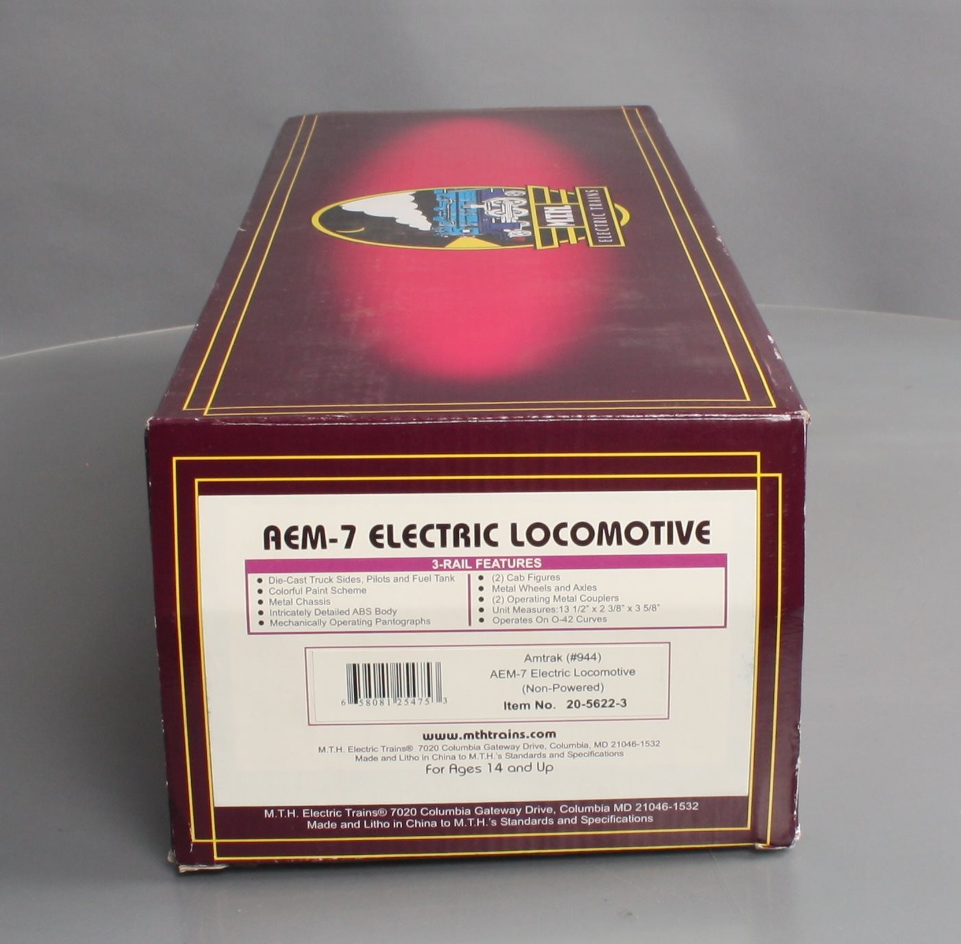 MTH 20-5622-3 Amtrak AEM-7 Non-Powered Electric Locomotive #944 LN/Box