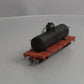 Bachmann 27199 On30 Black Painted & Unlettered Tank Car w/Flat Frame