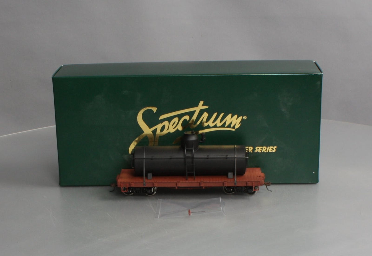 Bachmann 27199 On30 Black Painted & Unlettered Tank Car w/Flat Frame LN/Box