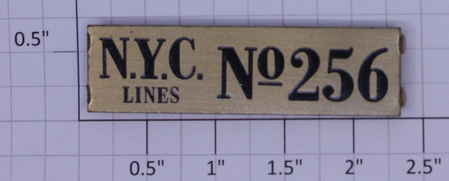 Lionel 256-6NY NYC Lines No.256 Nameplate