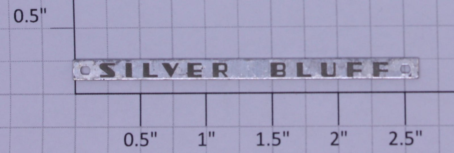 Lionel 2534-14 Silver Bluff Faded Nameplate with Holes