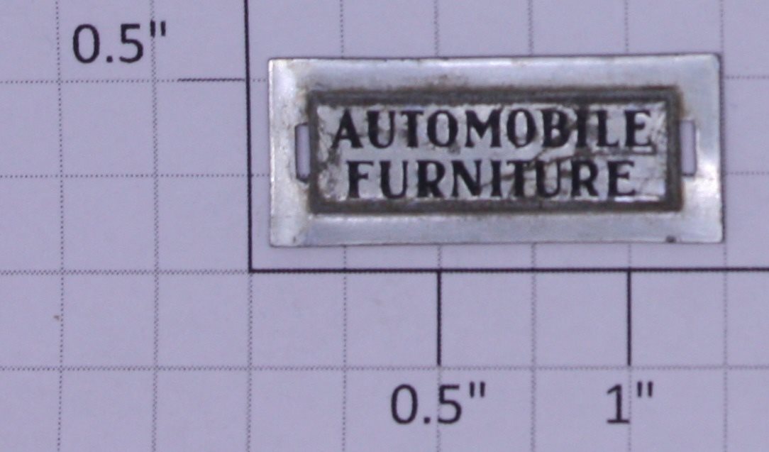 Lionel 814-9 Nickel Automobile Furniture Nameplate