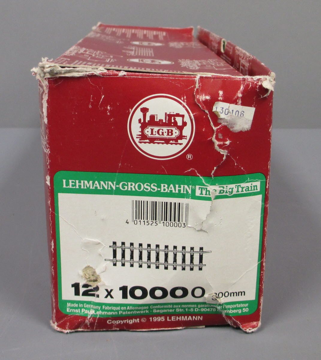 LGB 1000 G Scale 12 Inch Straight Track Sections (10) LN/Box