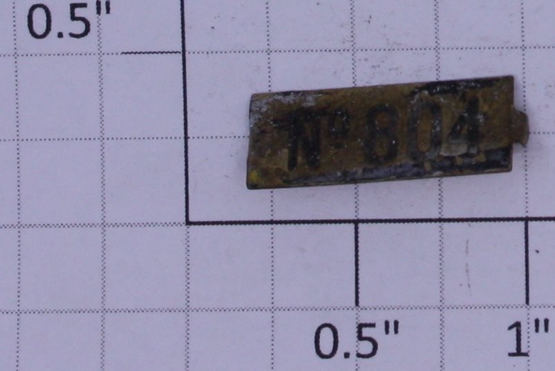 Lionel 804-1 804 Brass Number Plate