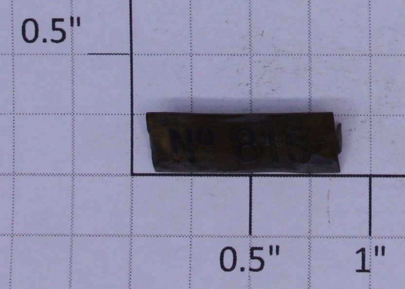 Lionel 815-1B No. 815 Brass Number Board